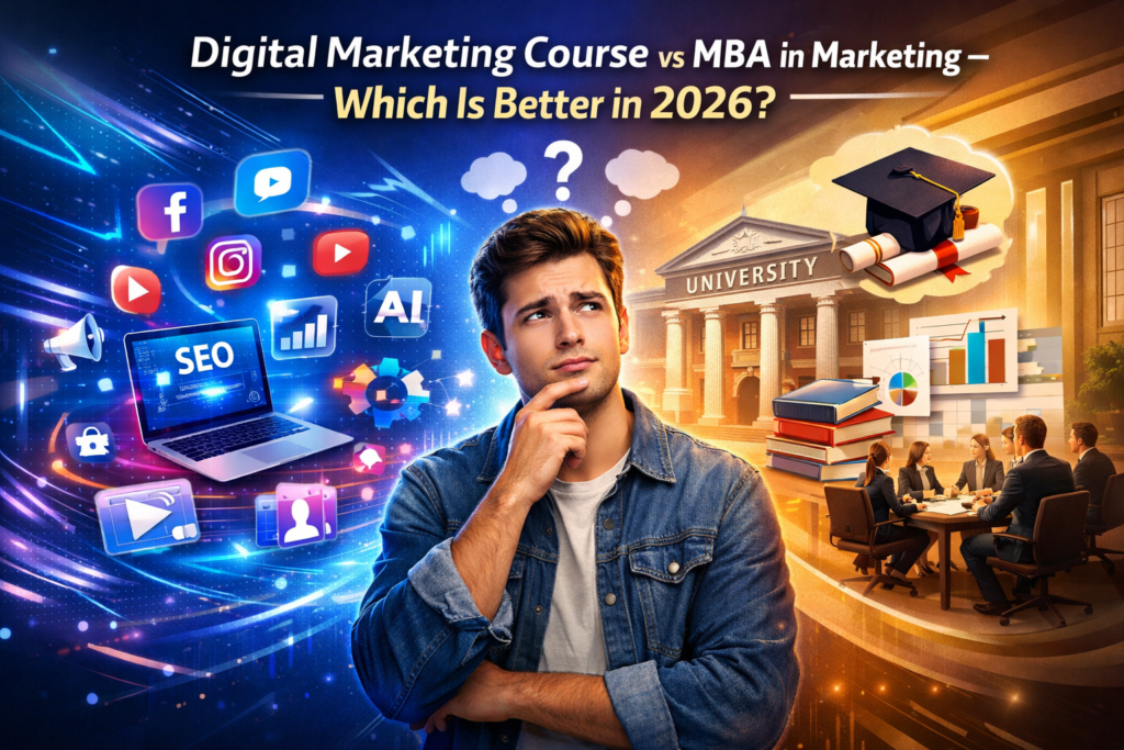 Digital Marketing Course vs MBA in Marketing – Which Is Better in 2026?